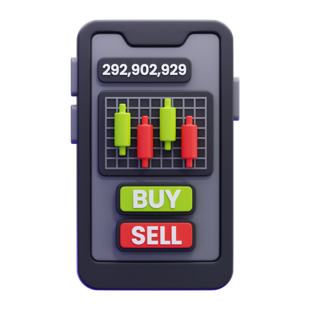 Stock Trading App  3D Icon