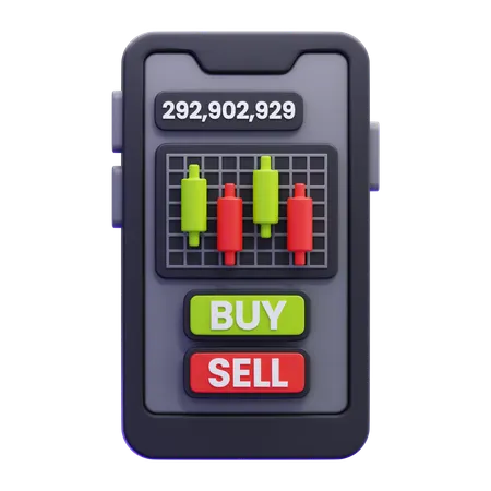 Stock Trading App  3D Icon