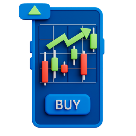 Stock Trading Application  3D Icon