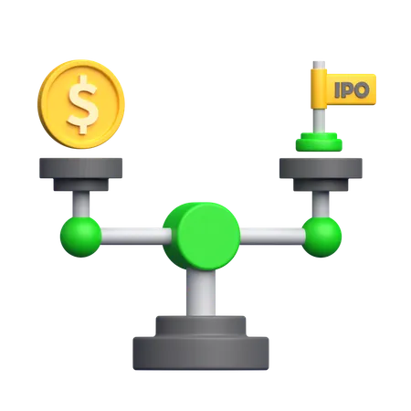 Stock Value Scale  3D Icon