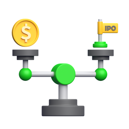 Stock Value Scale  3D Icon