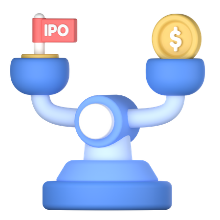 Stock value scale  3D Icon