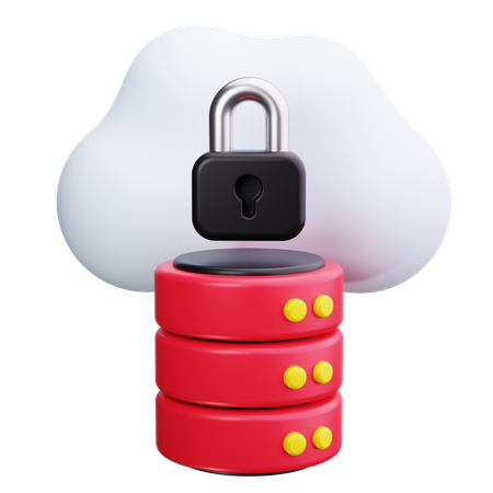 Stockage cloud sécurisé  3D Icon