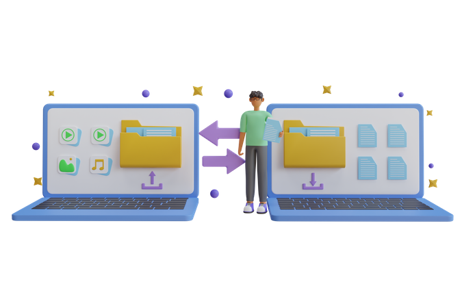 Stockage de sauvegarde dans le cloud  3D Icon