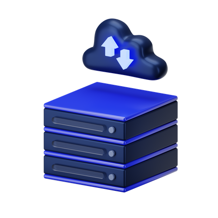 Stockage en ligne  3D Icon