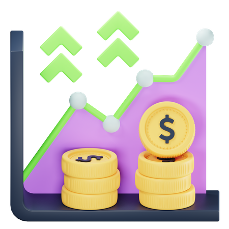 Stocks  3D Icon