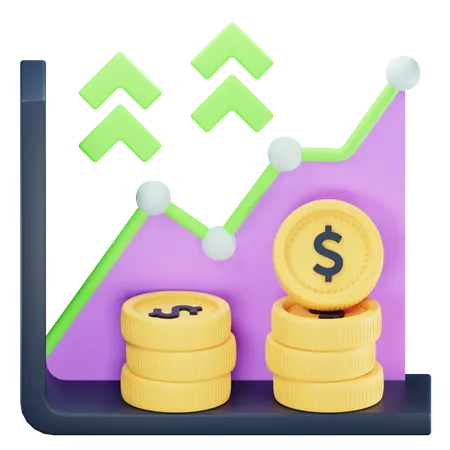 Stocks  3D Icon