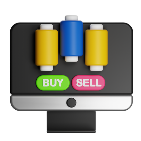 Stocks Trading  3D Icon
