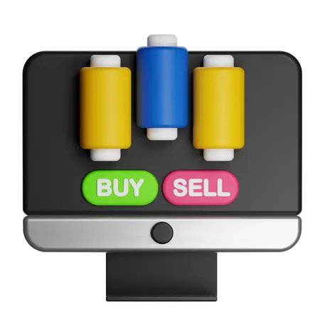Stocks Trading  3D Icon