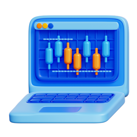 Stok Market Website  3D Icon