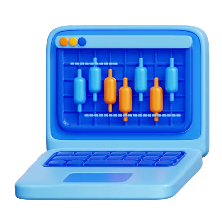 Stok Market Website  3D Icon