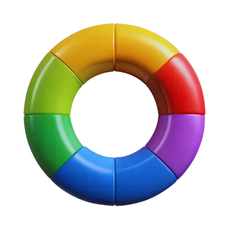 Stolz Regenbogen Kreis  3D Icon