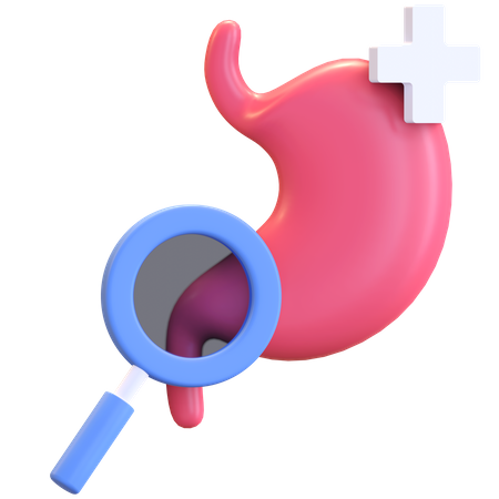 Stomach Checkup  3D Illustration