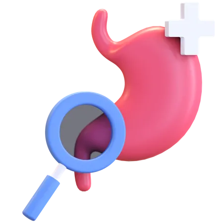 Stomach Health Medical Checkup Icon 3 D Illustration 3D Illustration