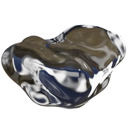 3 D Glass Stone Abstract Shape 3D Icon