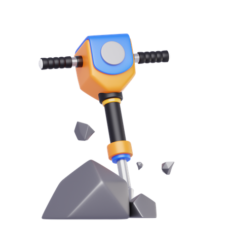 Stone Drilling Machine  3D Icon