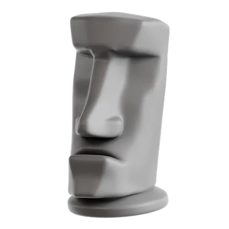 Stone Face Emoji  3D Icon