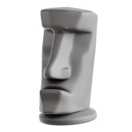 Stone Face Emoji  3D Icon