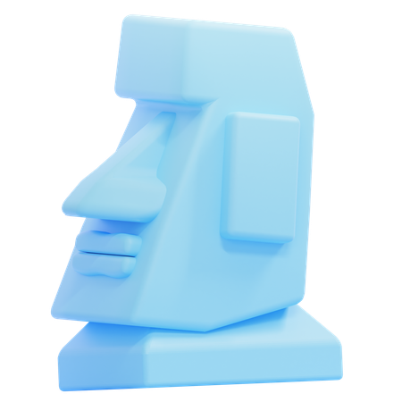 Stone Face Emoji  3D Icon