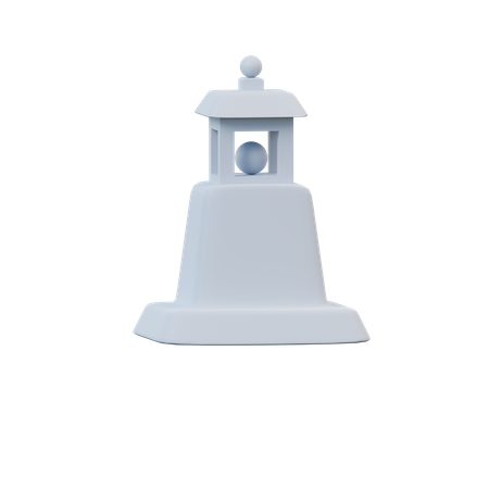 Stone Lantern  3D Illustration