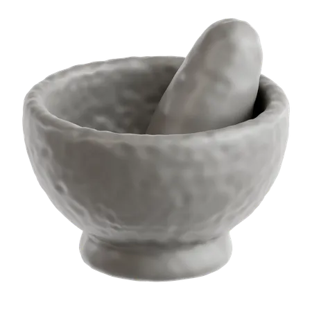 Stone Mortar and Pestle  3D Icon