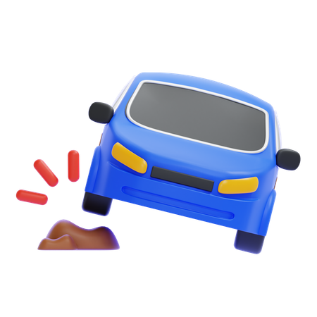 Stone on The Road  3D Icon