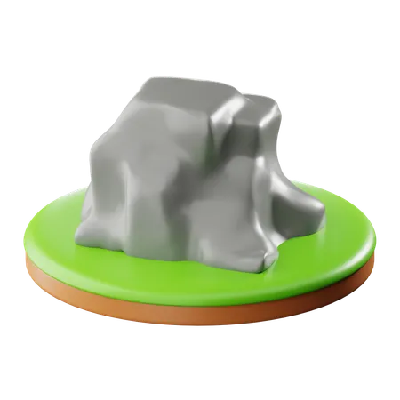 Stone Rock 3 D Illustration 3D Icon