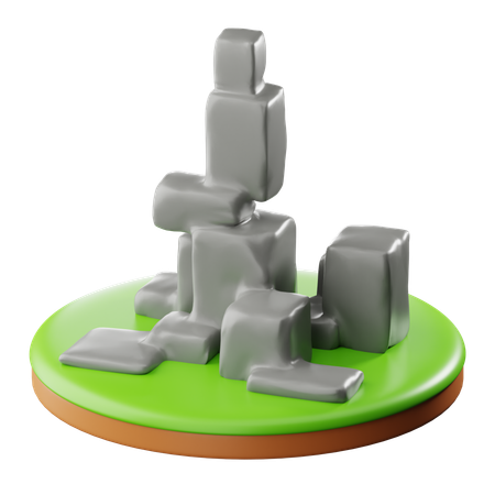 Stone Rock  3D Icon