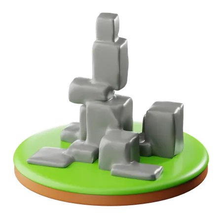 Stone Rock  3D Icon