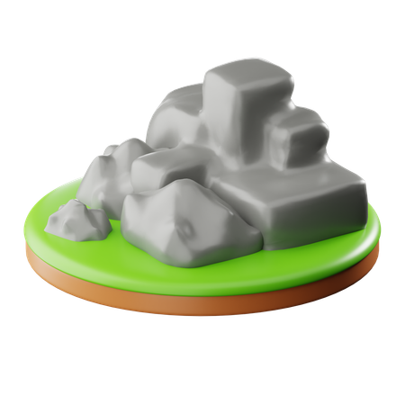 Stone Rock  3D Icon