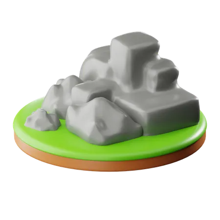 Stone Rock  3D Icon