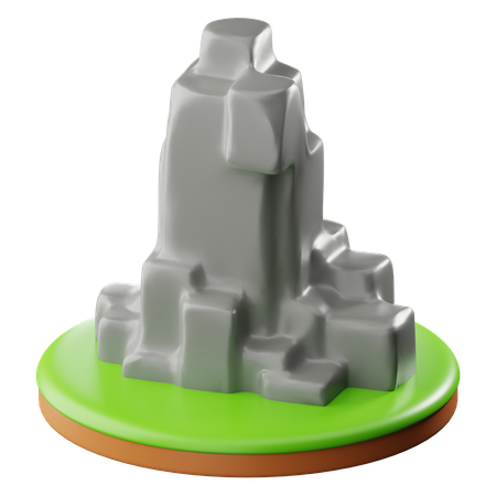 Stone Rock  3D Icon