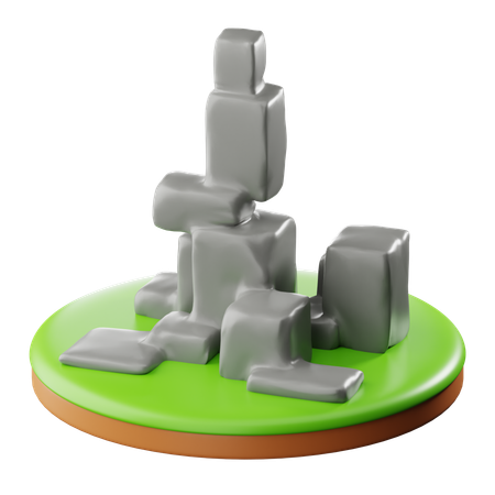 Stone Rock  3D Icon