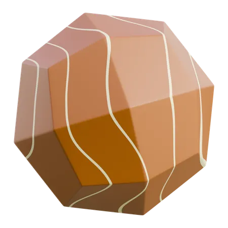 Stone With Organic Lines  3D Icon
