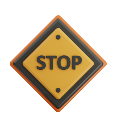 Stop  3D Icon
