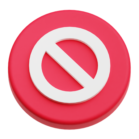 Stop  3D Icon