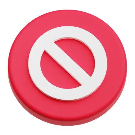 Stop  3D Icon