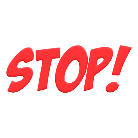 Stop  3D Icon