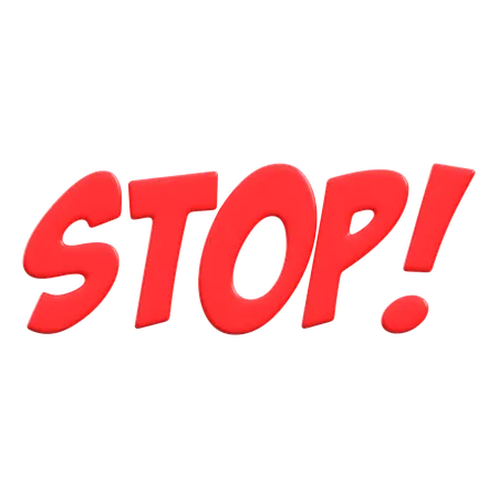 Stop  3D Icon