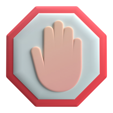 Stop  3D Icon