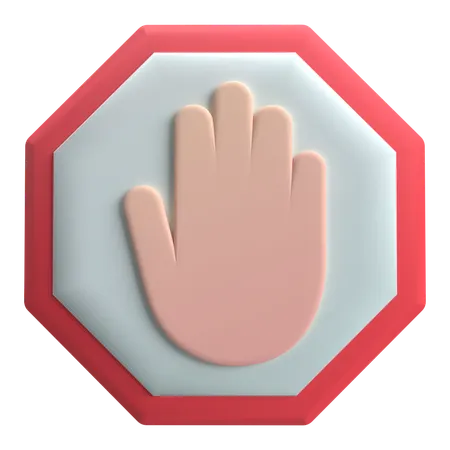Stop  3D Icon