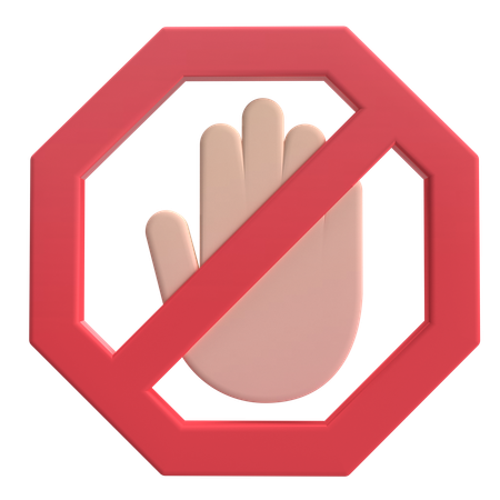 Stop  3D Icon