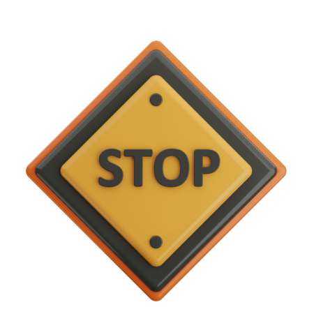 Stop  3D Icon