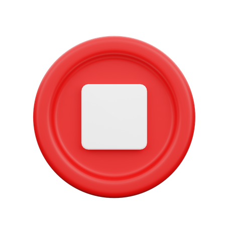Stop  3D Icon