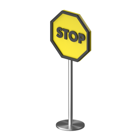 Stop  3D Icon