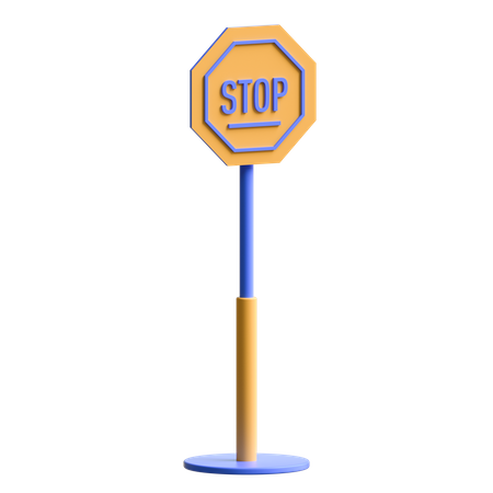 Stop  3D Icon