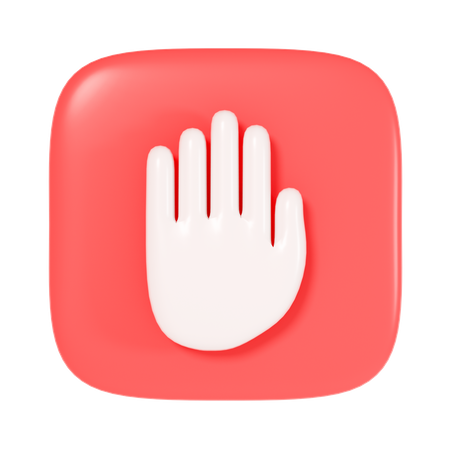 Stop  3D Icon