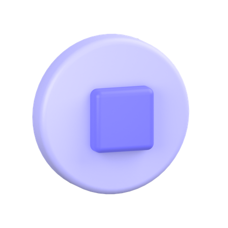 Stop  3D Icon