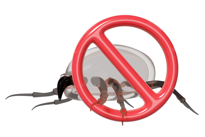 Stop bedbugs  3D Illustration