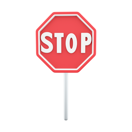 Stop Board  3D Icon